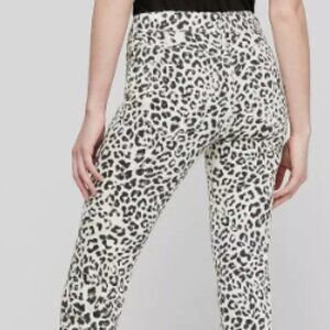 EXPRESS Mid Rise Skinny Ankle Jeans Leopard Print